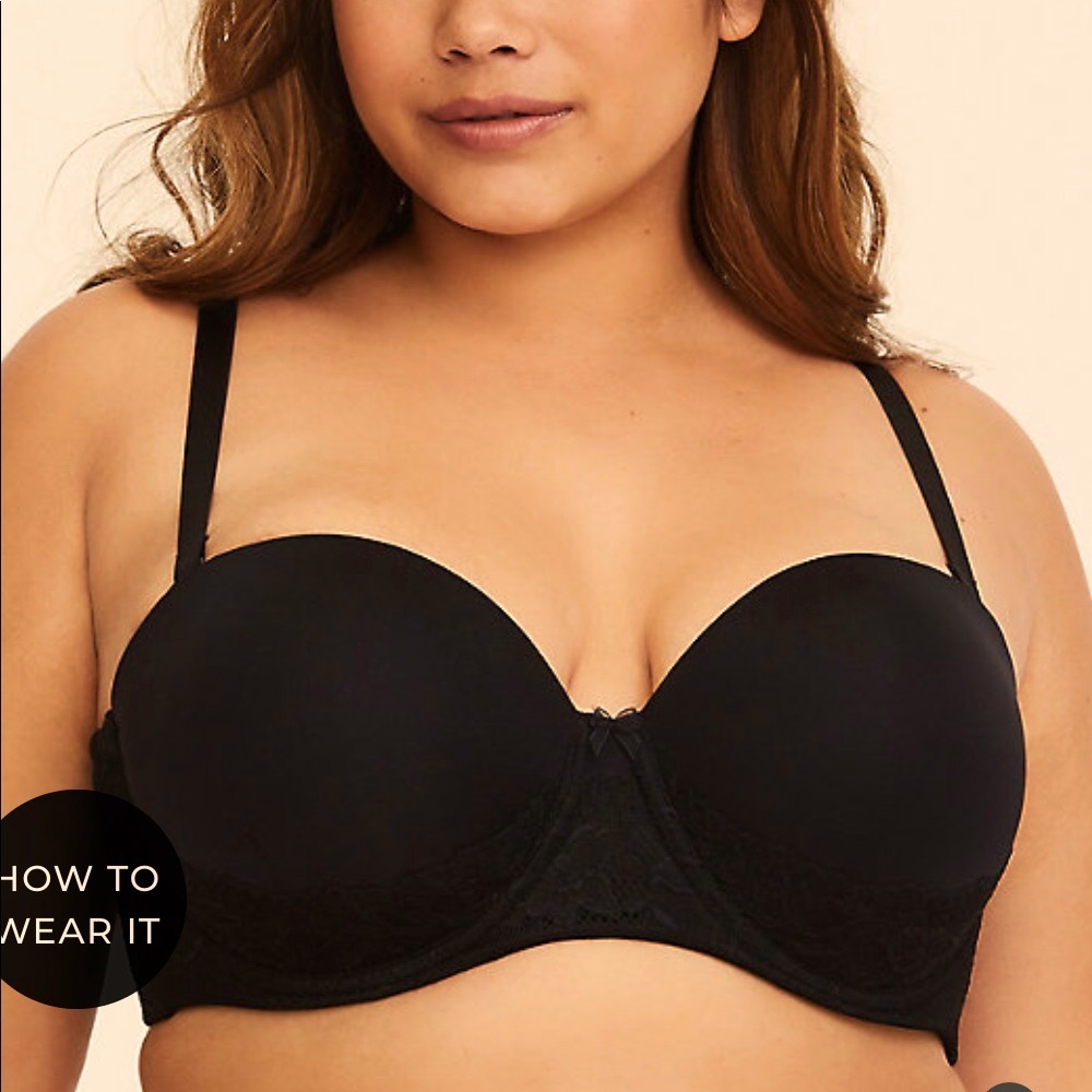 ✨ Torrid Black Push Up Multiway Strapless Bra